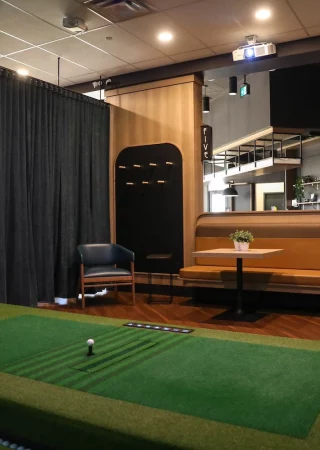 Premium indoor golf at GO GO GOLF Lounge in Calgary
